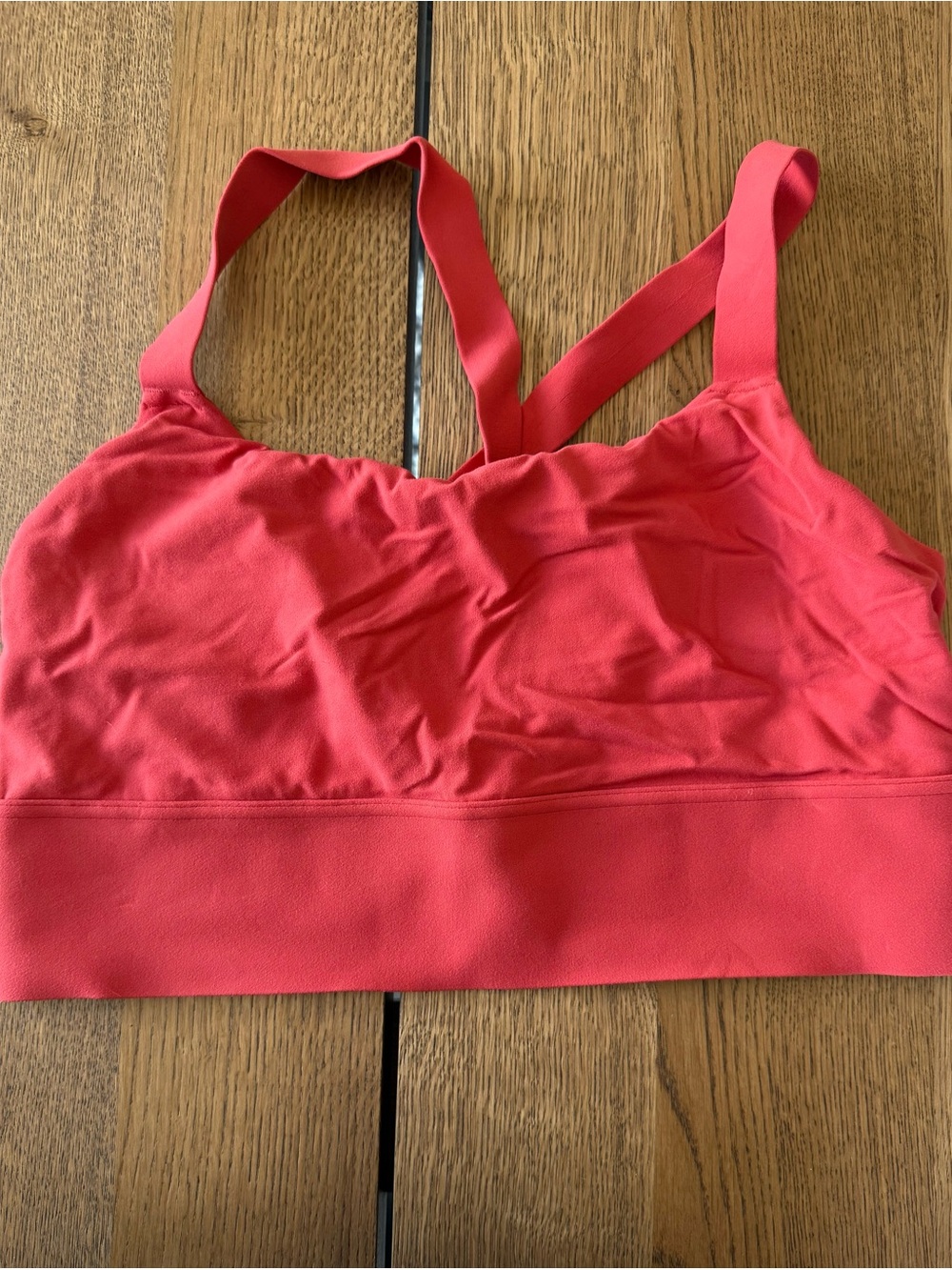 Athleta Coral Pink Strappy Sports Bralette